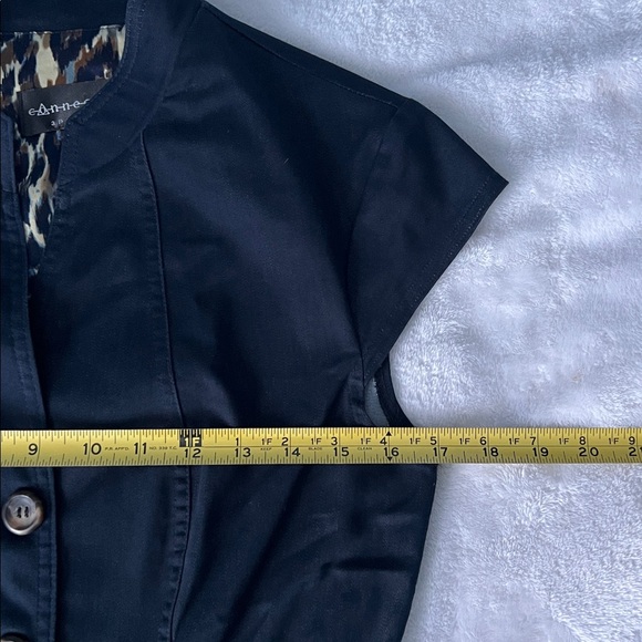 Connected Navy Button-Down Lightweight Dress - 6 - Picture 3 of 7